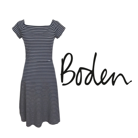 Boden | Amelie Strip Jersey Midi Dress - Picture 2 of 6